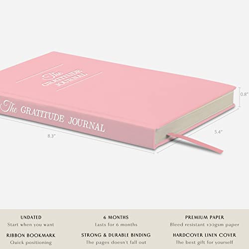 The Gratitude Journal : Five Minutes a Day for More Happiness, Positivity, Affirmation, Productivity, Mindfulness & Self Care - A Simple Effective Undated Daily Guide Planner for Women & Men (Beige)