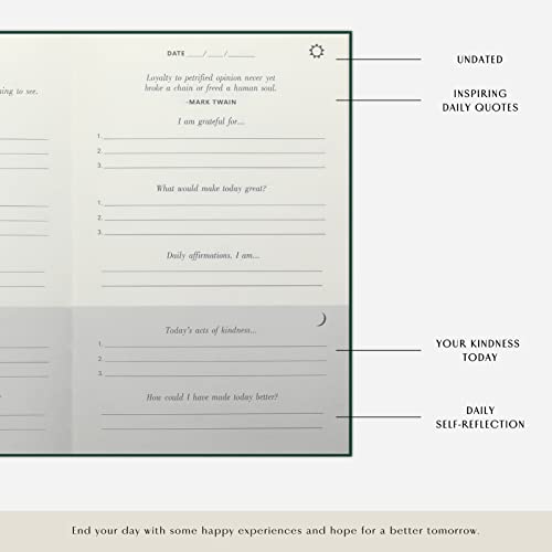 The Gratitude Journal : Five Minutes a Day for More Happiness, Positivity, Affirmation, Productivity, Mindfulness & Self Care - A Simple Effective Undated Daily Guide Planner for Women & Men (Beige)