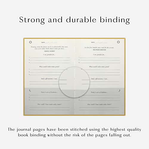 The Gratitude Journal : Five Minutes a Day for More Happiness, Positivity, Affirmation, Productivity, Mindfulness & Self Care - A Simple Effective Undated Daily Guide Planner for Women & Men (Beige)