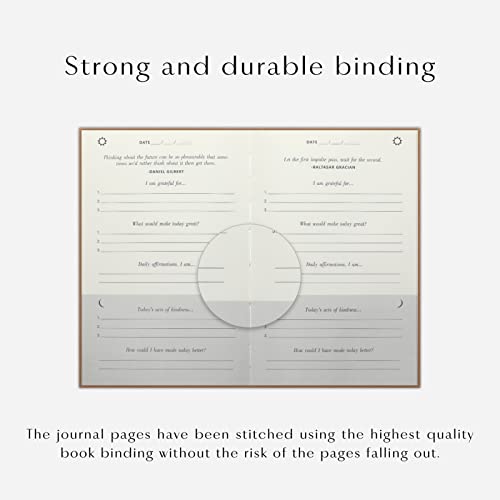The Gratitude Journal : Five Minutes a Day for More Happiness, Positivity, Affirmation, Productivity, Mindfulness & Self Care - A Simple Effective Undated Daily Guide Planner for Women & Men (Beige)