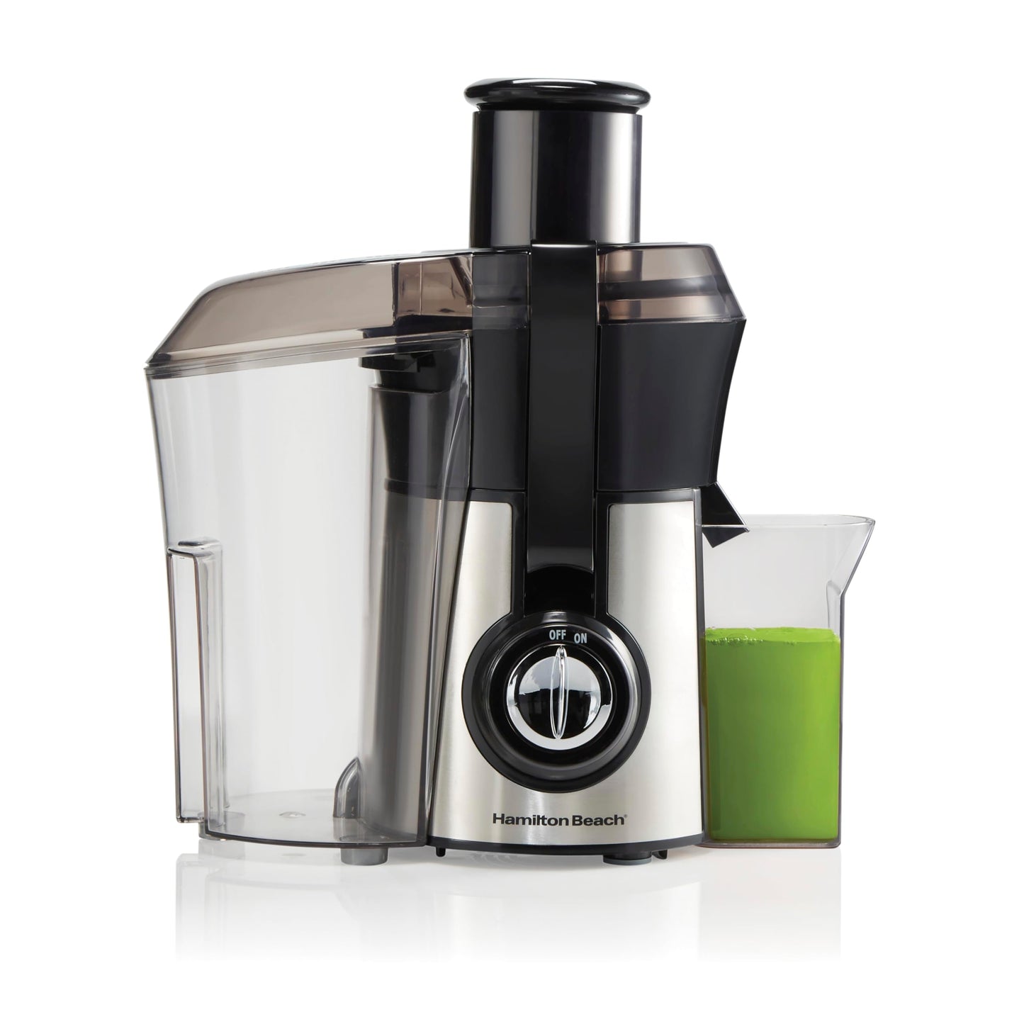 Hamilton Beach Juicer Machine, Big Mouth Large 3” Feed Chute for Whole Fruits and Vegetables, Easy to Clean, Centrifugal Extractor, BPA Free, 800W Motor, Black