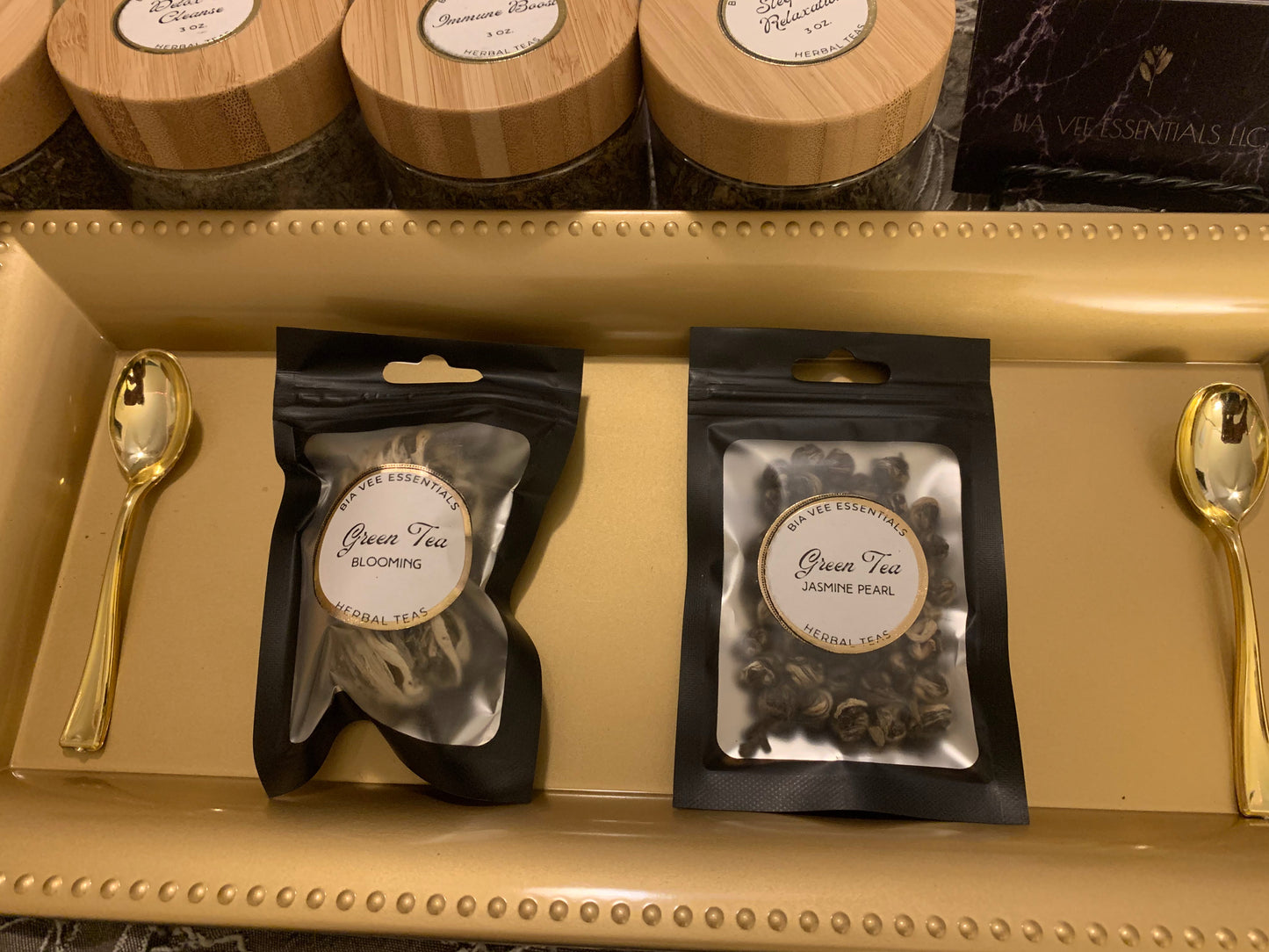 Premium Loose-Leaf Green Tea – Blooming & Jasmine Pearl