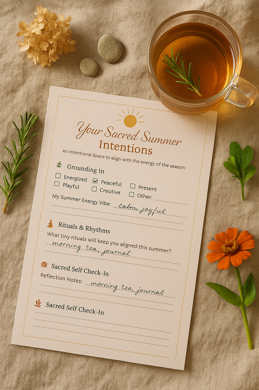 Your Sacred Summer Intentions FREE Printable Worksheet