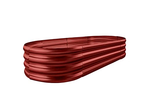Land Guard Galvanized Raised Garden Bed Kit, Galvanized Planter Garden Boxes Outdoor, Oval Large Metal for Vegetables…………