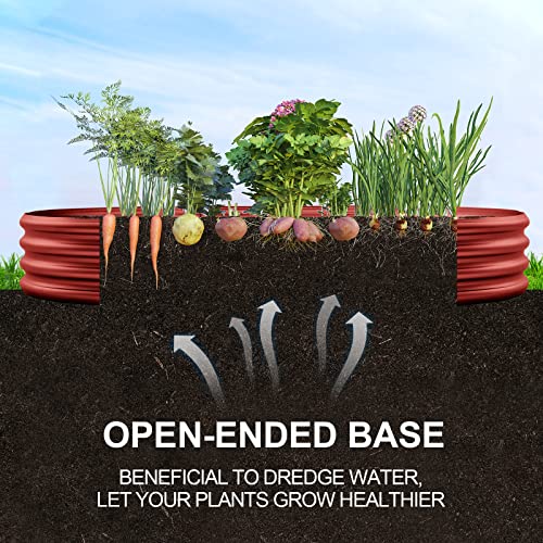 Land Guard Galvanized Raised Garden Bed Kit, Galvanized Planter Garden Boxes Outdoor, Oval Large Metal for Vegetables…………