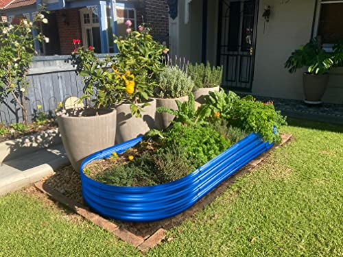 Land Guard Galvanized Raised Garden Bed Kit, Galvanized Planter Garden Boxes Outdoor, Oval Large Metal for Vegetables…………