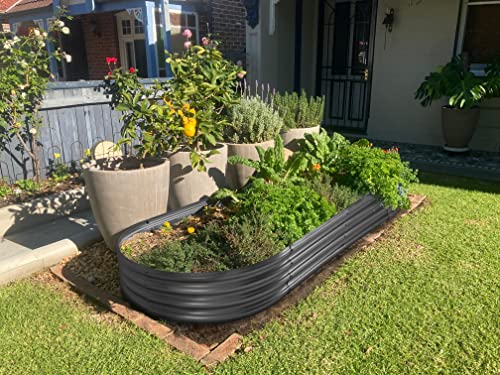Land Guard Galvanized Raised Garden Bed Kit, Galvanized Planter Garden Boxes Outdoor, Oval Large Metal for Vegetables…………