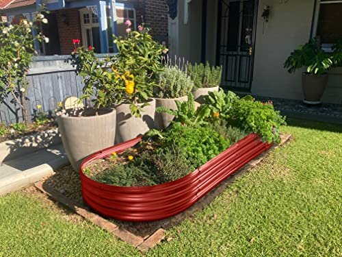 Land Guard Galvanized Raised Garden Bed Kit, Galvanized Planter Garden Boxes Outdoor, Oval Large Metal for Vegetables…………