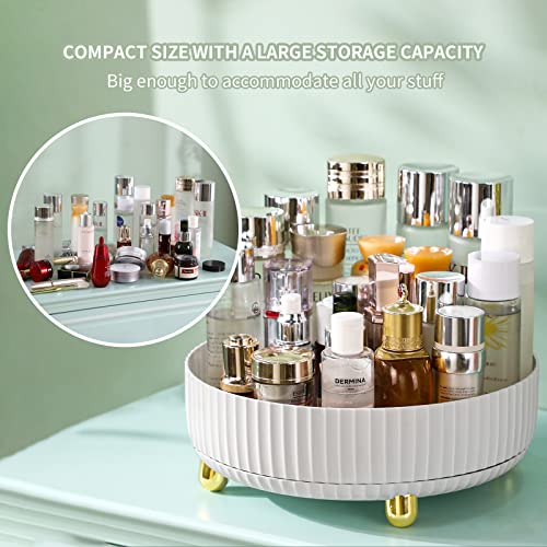 Makeup Organizer | 360 Degree Rotating Cosmetic Desk Storage Lotions Display Case with Large Capacity