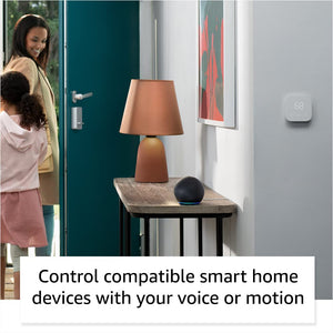 Echo Dot 5th Gen Speaker in Charcoal bundle with Smart Color Bulb